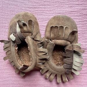 Fleece lined baby mocs